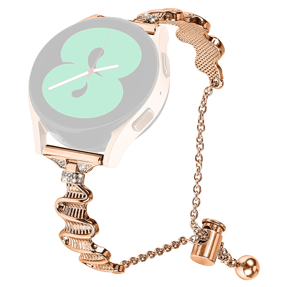For Samsung Galaxy Watch4 4 Classic Watch 5 Alloy Watch Band 20mm Rhinestones Decor Bracelet Strap For Samsung Galaxy Watch4 4 Classic Watch 5 Alloy Watch Band 20mm Rhinestones Decor Bracelet Strap